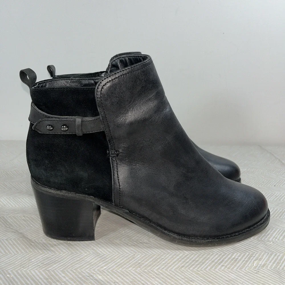 Sperry Women's Ambrose Ankle Boots Size 9.5 M Black‎ Suede Leather STS90524